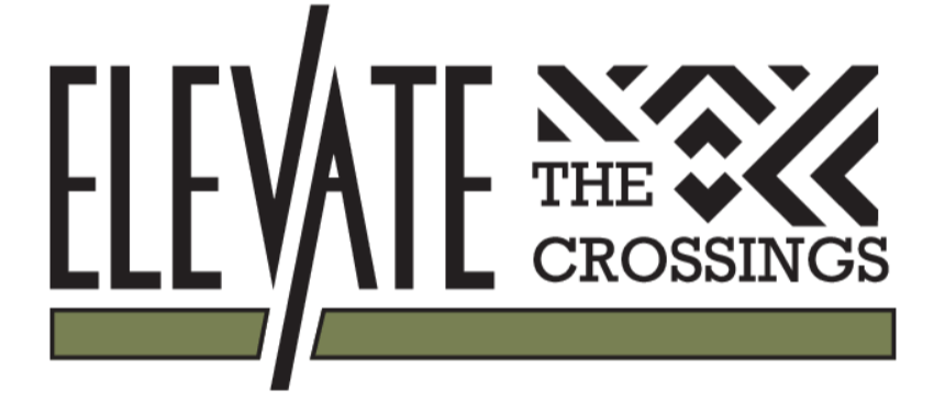 The image is a logo for "Elevate The Crossings".